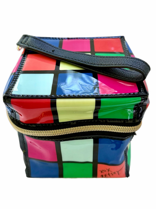Betsey Johnson Handbags - Betsey Johnson Rubiks Cube Multicolor Wristlet Crossbody Purse Mini Bag Rare EUC